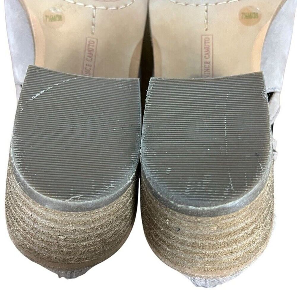 Vince Camuto Prestetta Womens Gray Chunky Heel Ankle Boots Booties Leather 7.5 - Picture 14 of 16
